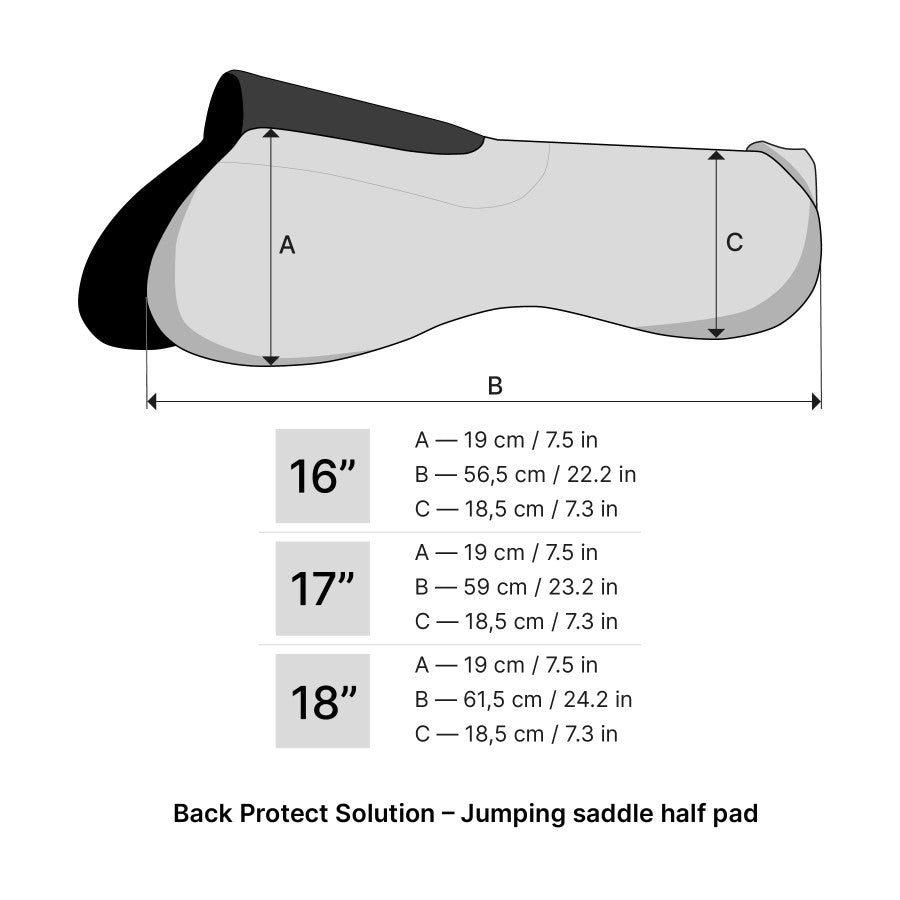 Winderen Correction Dressage Half Pad - Slim